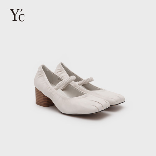 YC｜真皮软羊皮法式复古小方头鞋