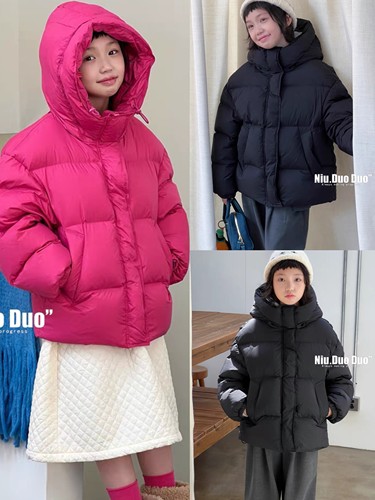 牛哆哆2025冬新款女童羽绒服外套儿童90白鸭绒童装上衣 潮35059