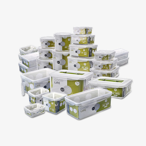 普业安立格保鲜盒长方形塑料微波炉密封盒家用冰箱食品收纳便当盒