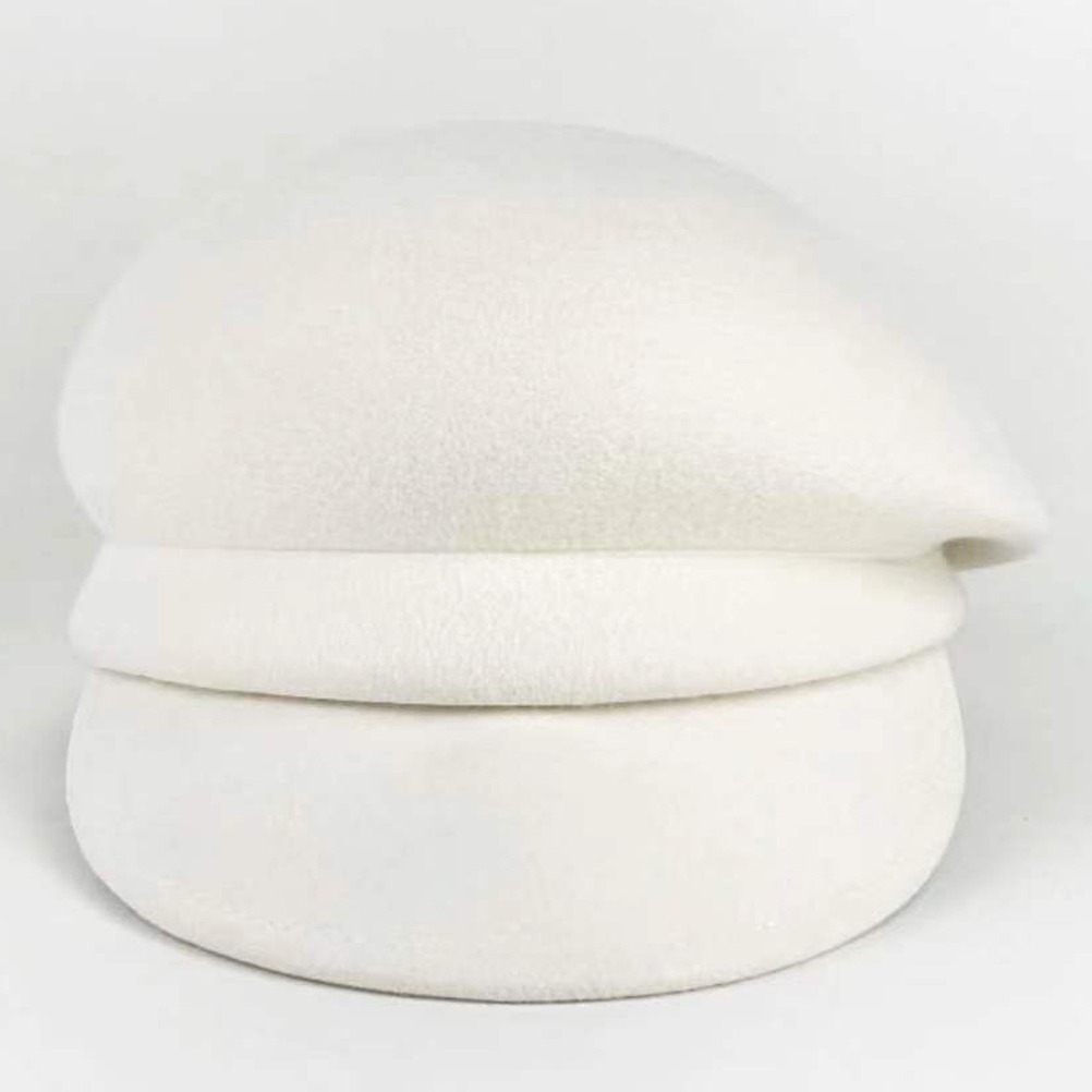 日本ca4气质款澳洲羊毛折边鸭舌礼帽青年毡帽报童帽骑士帽子女秋