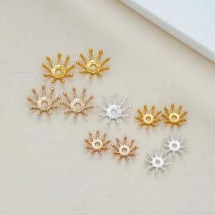 10个电泳高保色花心花托花蕊手工diy国风琉璃缠花绒花花帽配饰品