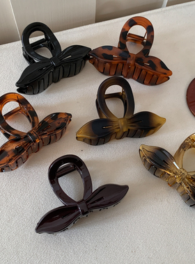 蝴蝶结发夹小号抓夹女后脑勺发卡2025新款高级感头发鲨鱼夹子头饰