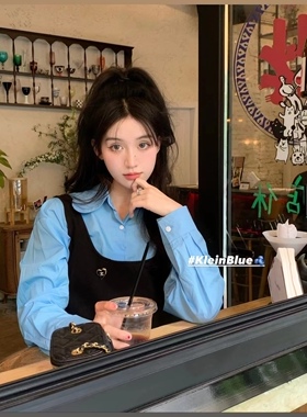 衬衣女夏季薄款韩版宽松外穿纯色2022多色长袖衬衫设计感别致上衣