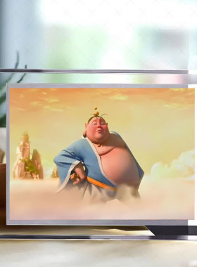 魔童闹海太乙真人水晶相框二次元桌面摆件立牌送朋友时尚生日礼物