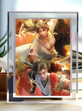 送朋友动漫同款桌面水晶相框时尚