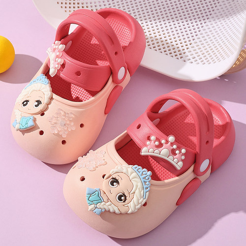 2026年eva儿童新款拖鞋夏季卡通软底包头洞洞鞋女童公主防滑无味