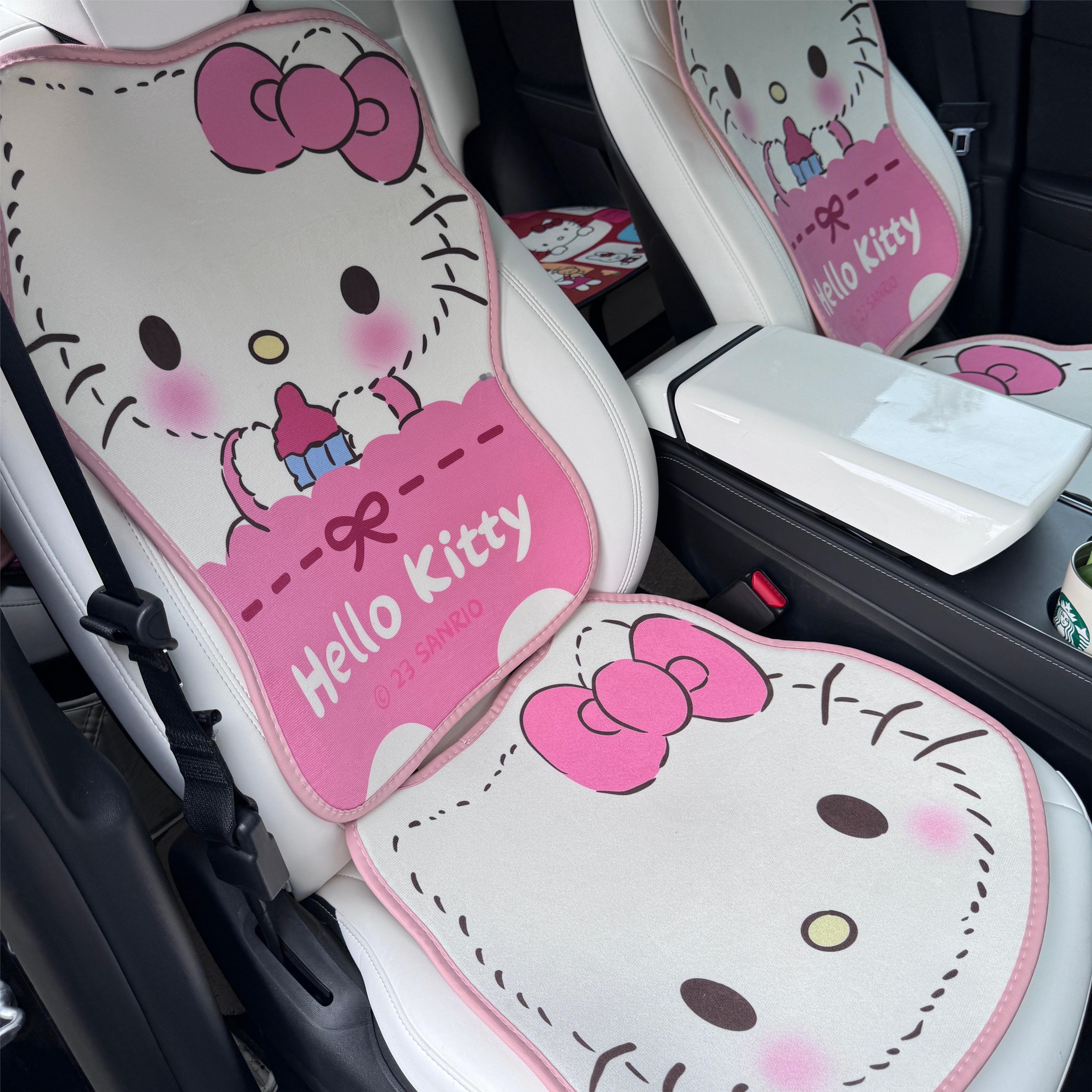 原创奶瓶hellokitty汽车座套坐垫四季通用女士可爱网红夏季2024款