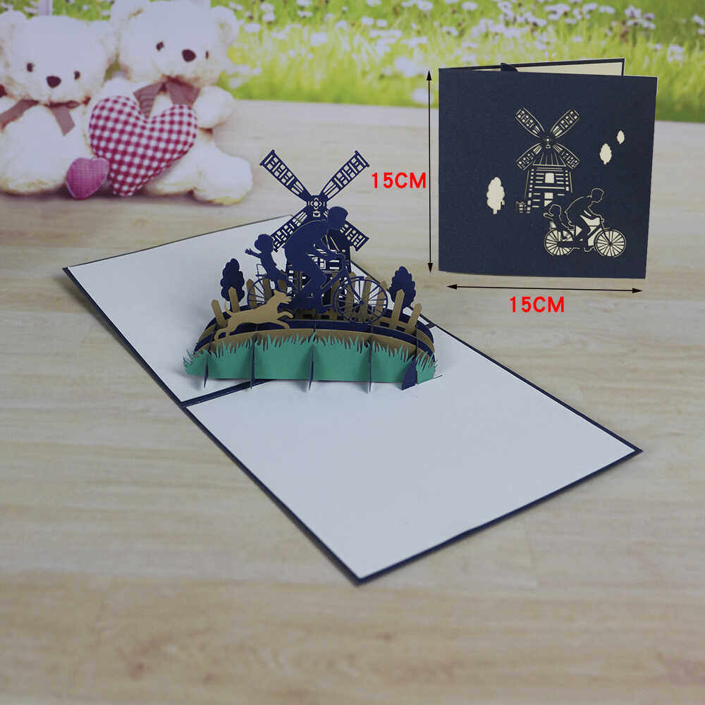 节日3d立体贺卡折叠ins风卡片纸父亲节祝福爸爸创意礼物手写定制