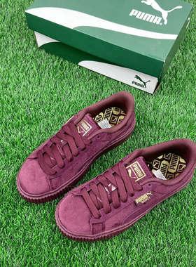 Puma彪马Platform Velvet蕾哈娜经典丝绒增高厚底松糕板鞋 373935