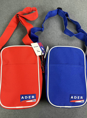 彪马PUMA x ADER 联名款红蓝色男女运动手机单肩包斜挎包 076009