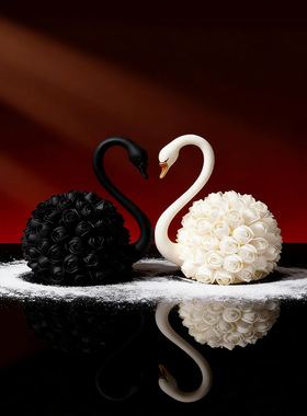 玫瑰花天鹅慕斯蛋糕硅胶模具法式创意DIY烘焙头颈巧克力模具