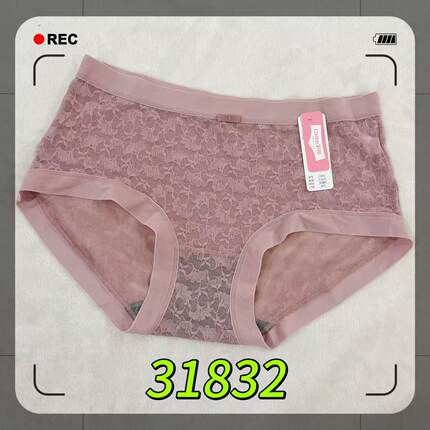 彩田新31832内裤女三角裤中腰舒适全蕾丝微透明性感速干夏季裤头