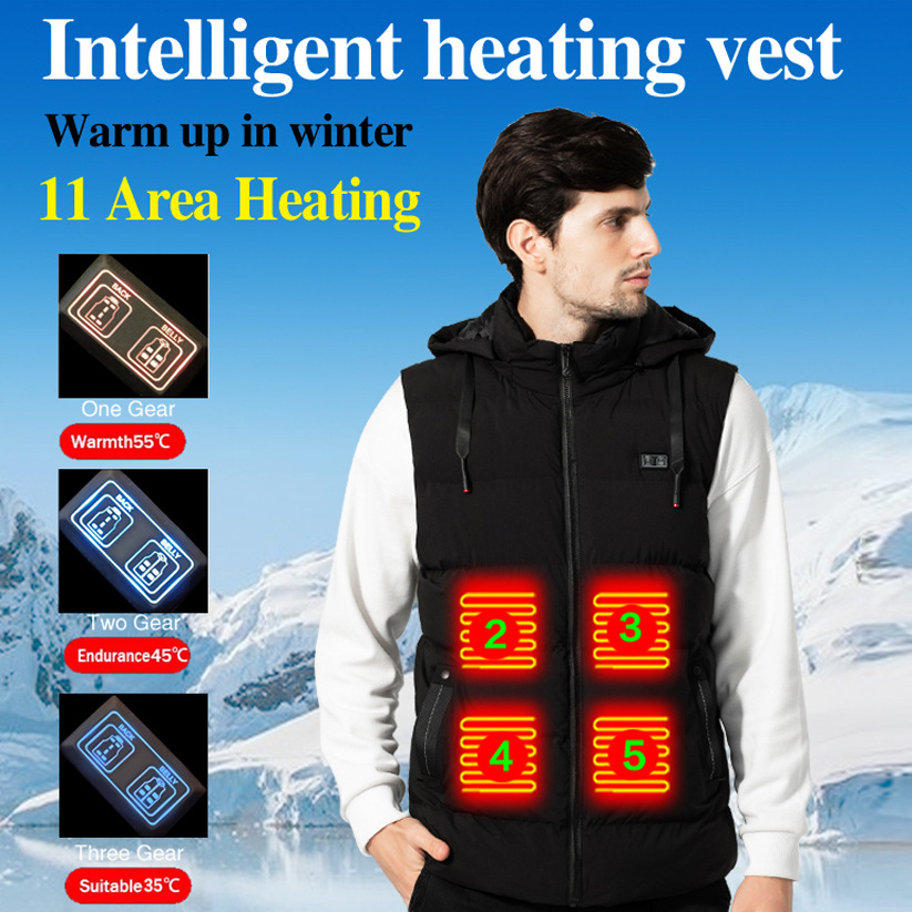 智能发热马甲男恒温充电款