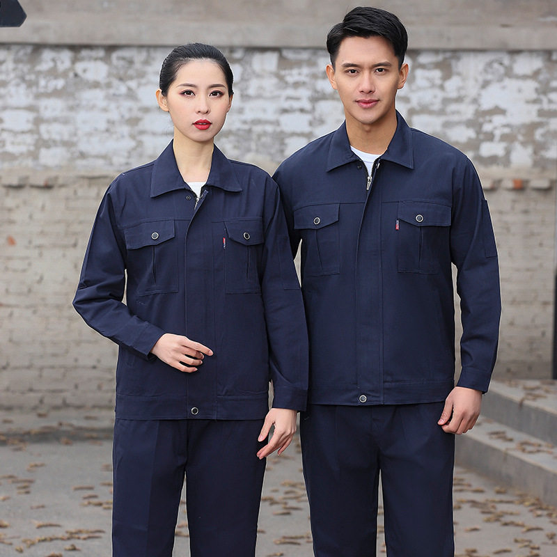纯棉工作服套装男防烫劳保