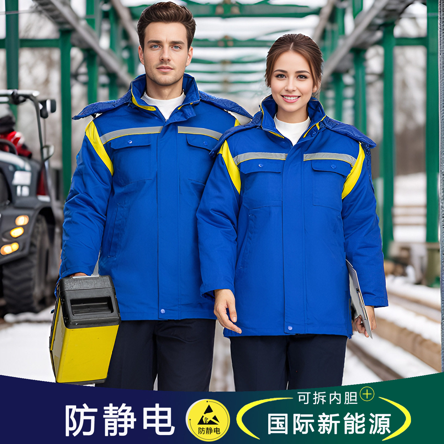 冬季新能源防静电棉衣工装