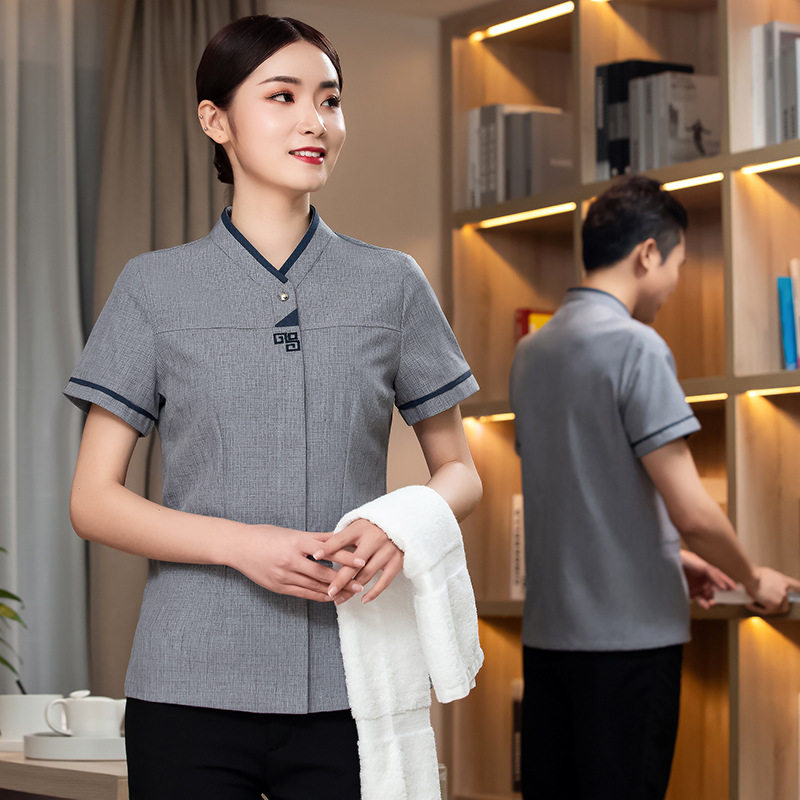 保洁服短袖女夏款工作套装