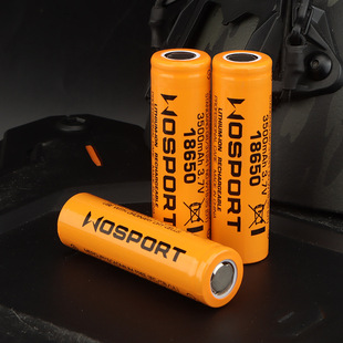 3个一套循环充电型锂电池 3500毫安 18650可充电电池 WOSPORT