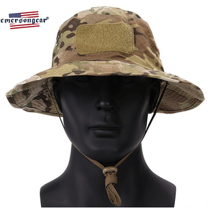 爱默生蓝转黄军规战术奔尼帽夏季遮阳帽户外登山圆边帽MC迷彩帽子