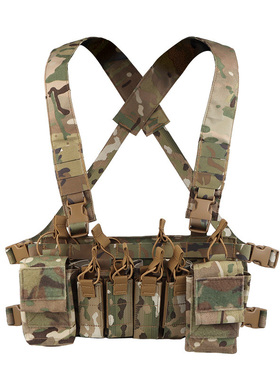 WST轻型战术户外D3CRX迷彩多功能可拓展胸挂背心附带功能包收纳袋