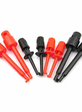 艾速勾式测试夹勾仪器仪表电源测试线钩大号小号黑色红色侧开孔