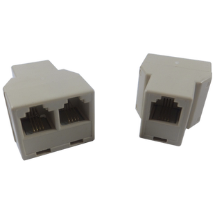 RJ45网络接口插座HR911105A带灯带屏蔽8P8C水晶头双口4口直通三通