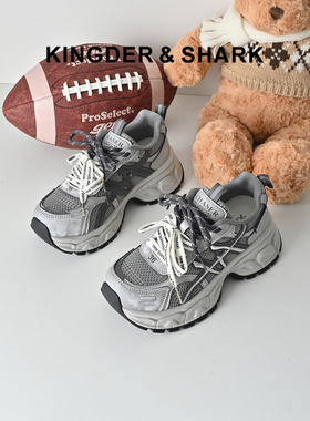 KDS经典鲨女鞋2026年春专柜新品潮流网面透气舒适跑步休闲老爹鞋