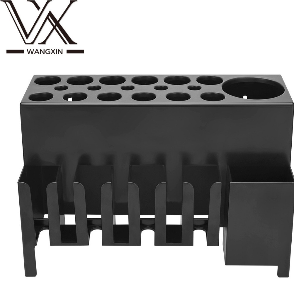 黑色剪刀插座美发电推剪收纳盒理发店发型师工具梳子桌面整理支架