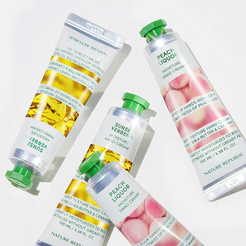 韩国NatureRepublic自然乐园手与自然护手霜水蜜桃落日限量版