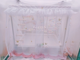鹦鹉笼子纱帘蚊帐防蚊虫空调疏风笼衣夏季鸟笼笼罩达洋6045