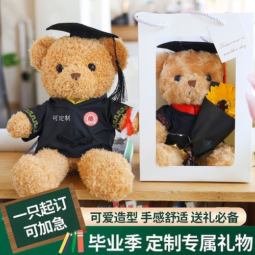 毕业礼物小熊玩偶博士熊毛绒玩具