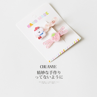 川野日韩卡通动物发夹女新款可爱小清新鸭嘴夹刘海侧边夹头饰发饰