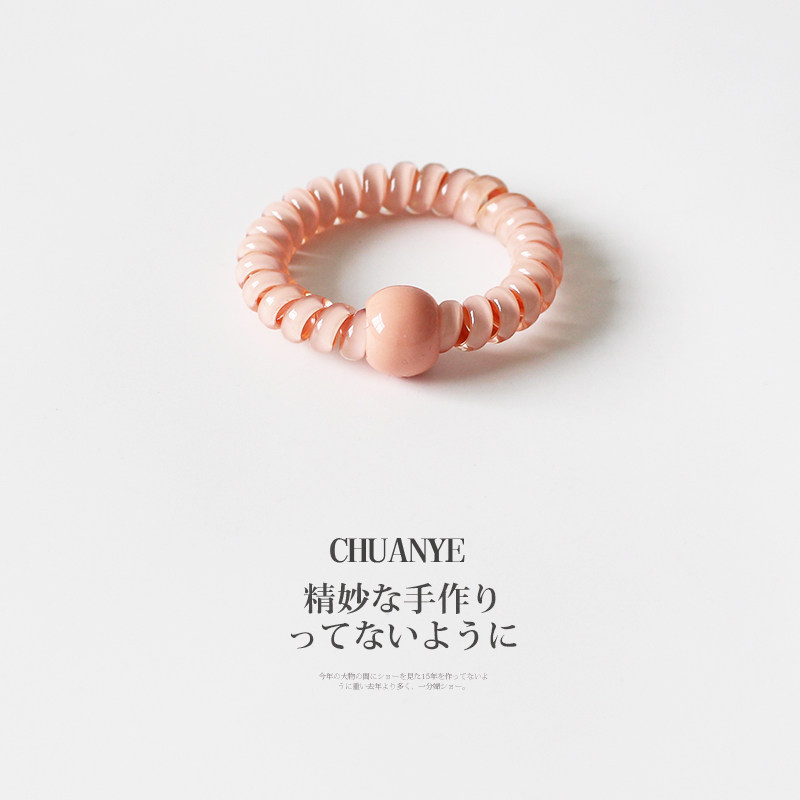 川野珠子电话线发圈扎马尾头绳