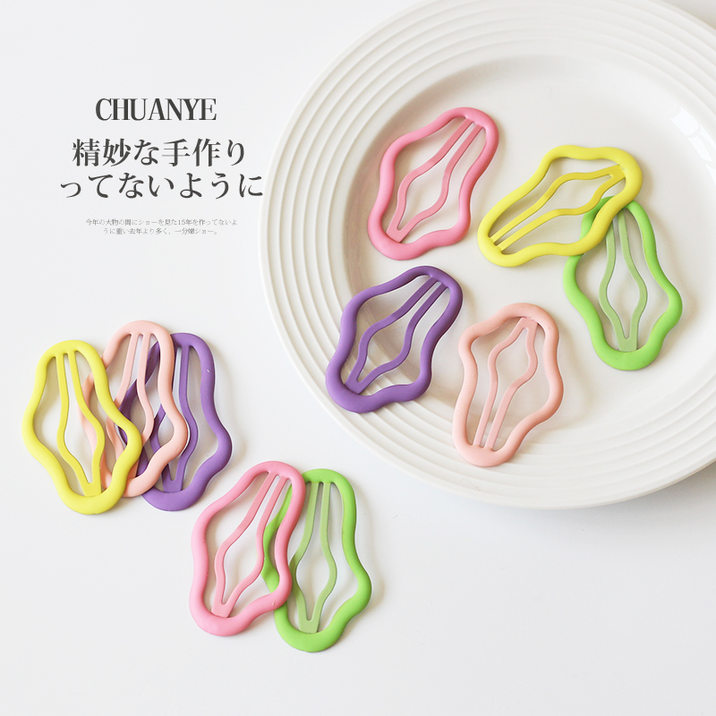 川野日韩糖果色发夹一字夹！