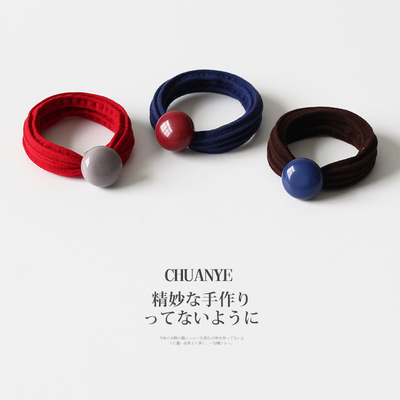 川野韩式彩色珠子小肠发圈