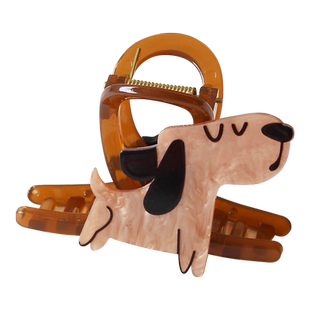 川野可爱卡通小狗抓夹头饰头发夹子2025新款高级感发饰小号鲨鱼夹