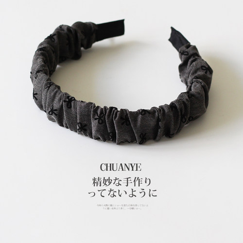 川野褶皱蝴蝶结发箍2025新款