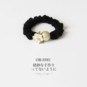 川野甜美茶花大肠发圈气质发绳2025新款 橡皮筋扎头发头绳头圈发饰