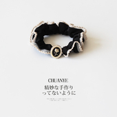 川野小香风玫瑰小肠圈女2025年新款 时尚 百搭扎高马尾不塌发绳发饰