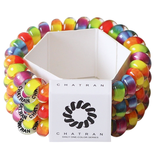 川野三根装彩色电话线发圈女发绳扎头头绳2025新款皮筋高弹力耐用