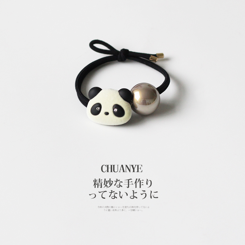 川野可爱熊猫发绳2025新款