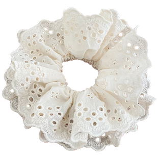 川野蕾丝大肠发圈女高级感网红气质丸子发绳扎低马尾橡皮筋扎头发