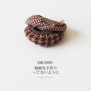 川野法式秋冬网状布艺小肠发圈女新款温柔慵懒风头绳不勒发无扎痕