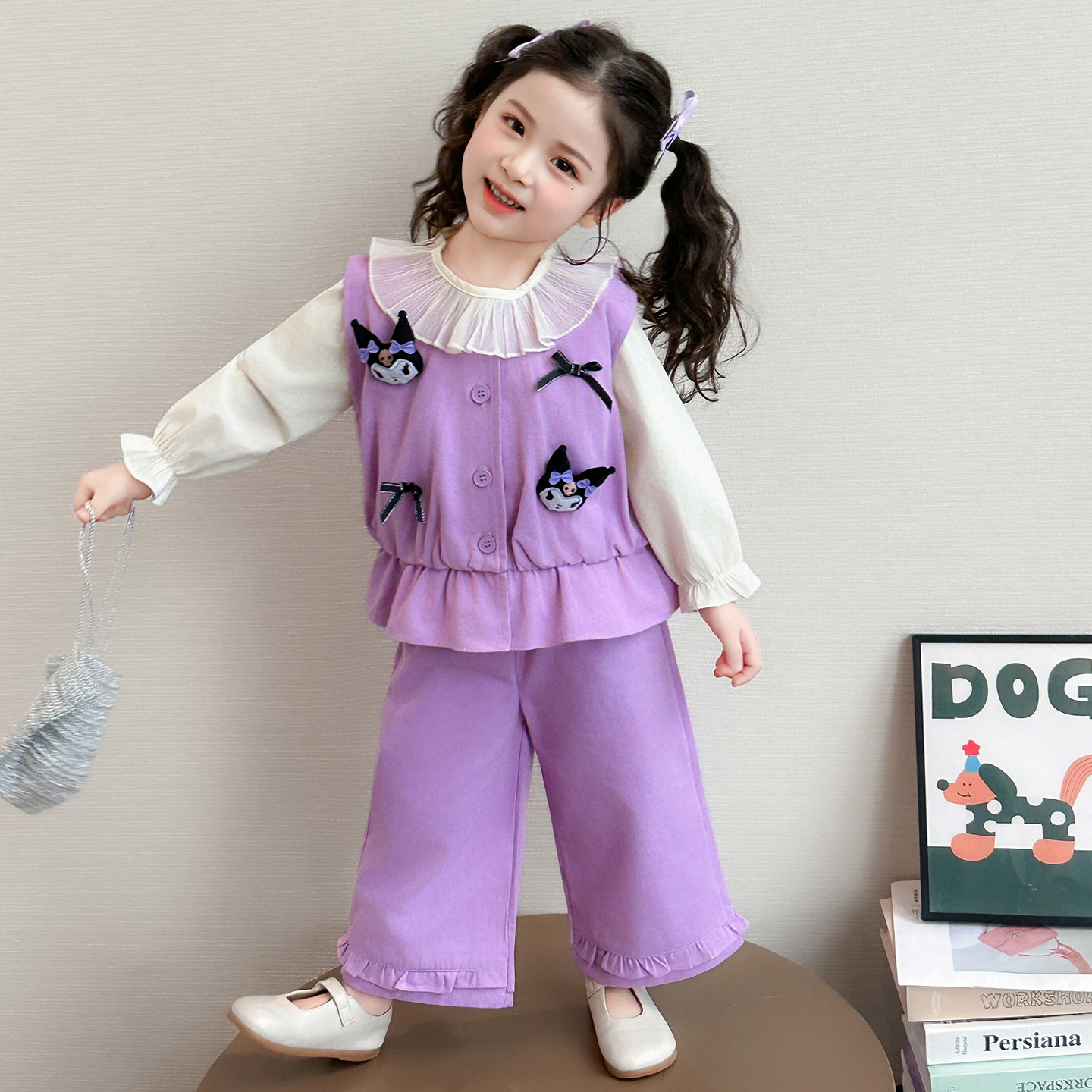 女童马甲阔腿裤套装春季新款宝宝洋气可爱三件套儿童春秋韩范童装,童装/婴儿装/亲子装,套装,淘宝优惠券,粉丝福利购,淘宝优惠卷