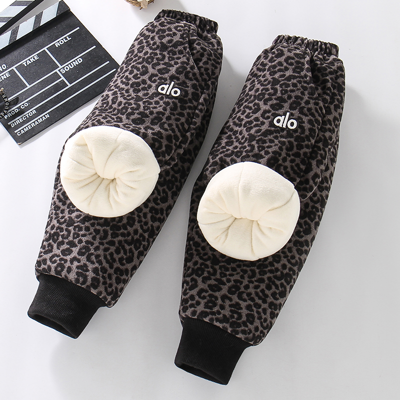 女童豹纹棉裤冬季男宝一条过冬加绒加厚裤子儿童冬款三层夹棉保暖