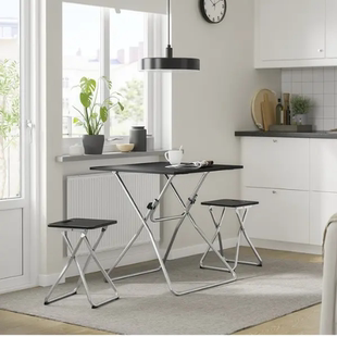 IKEA宜家 冈德尔折叠椅靠背椅折叠桌凳餐椅简易塑料凳子户外代购