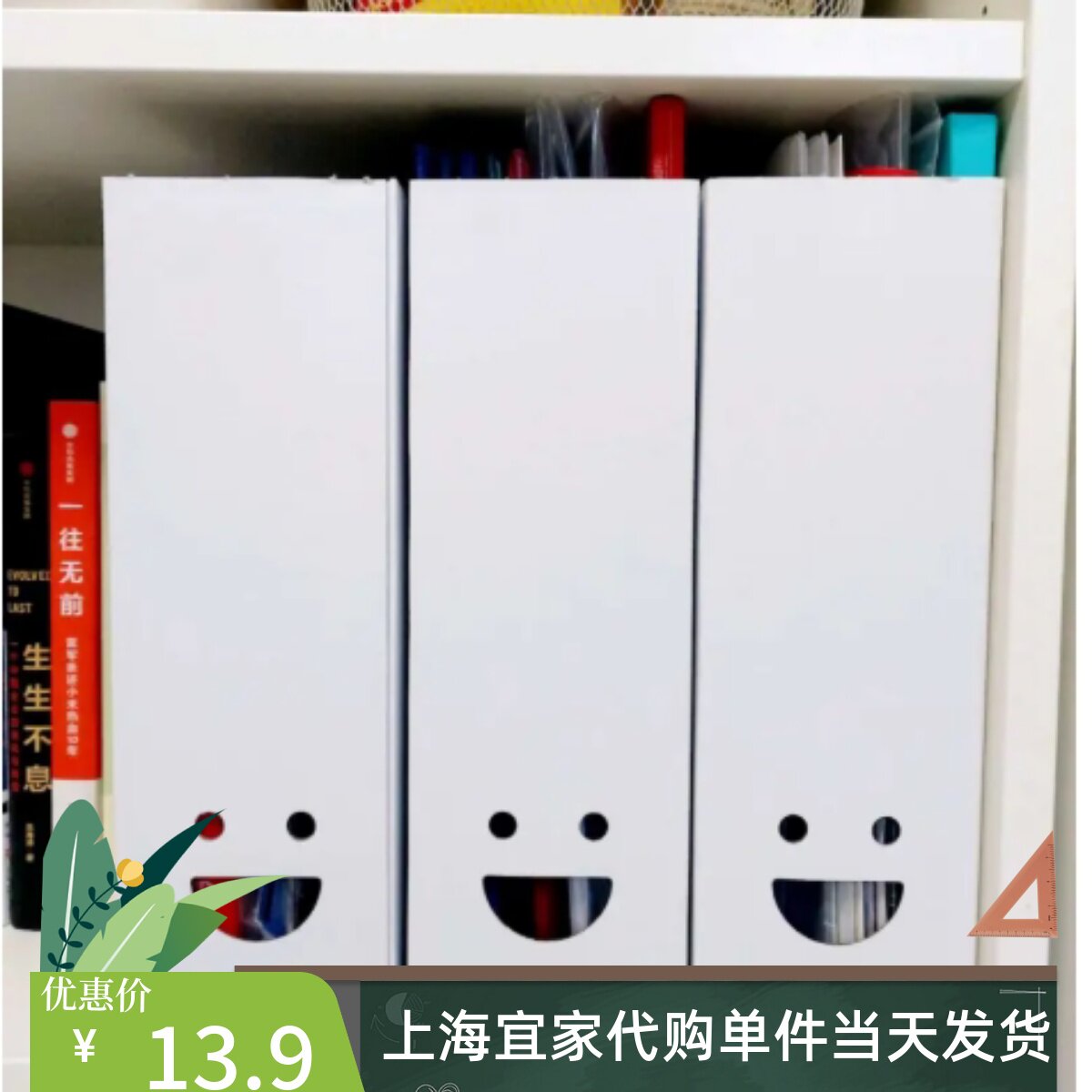 IKEA宜家 特耶巴 文件盒杂志盒办公收纳文件盒桌面收纳简约代购