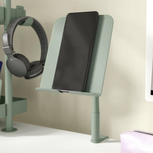 新品IKEA宜家雷拉铁拉 手机/平板电脑支架带夹子/浅灰绿学习代购