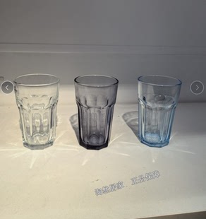 IKEA宜家博克尔玻璃杯八角杯果汁水热水茶果汁啤酒吧热牛奶杯