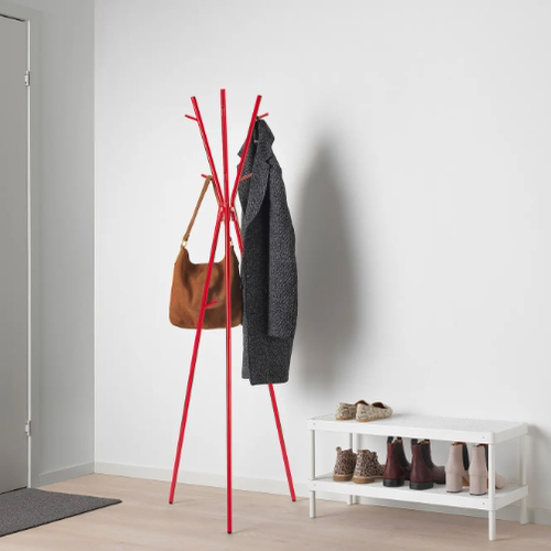 宜家正品卡拉尔不锈钢简洁衣帽架