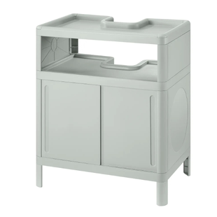 IKEA宜家伊瓦霍恩 洗脸池底柜防水柜绿色50×33×57代购